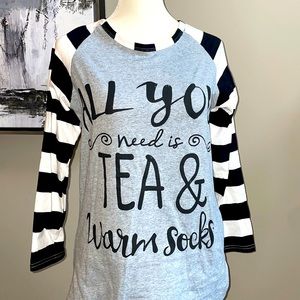 Boutique All You Need is Tea & Warm Socks Top